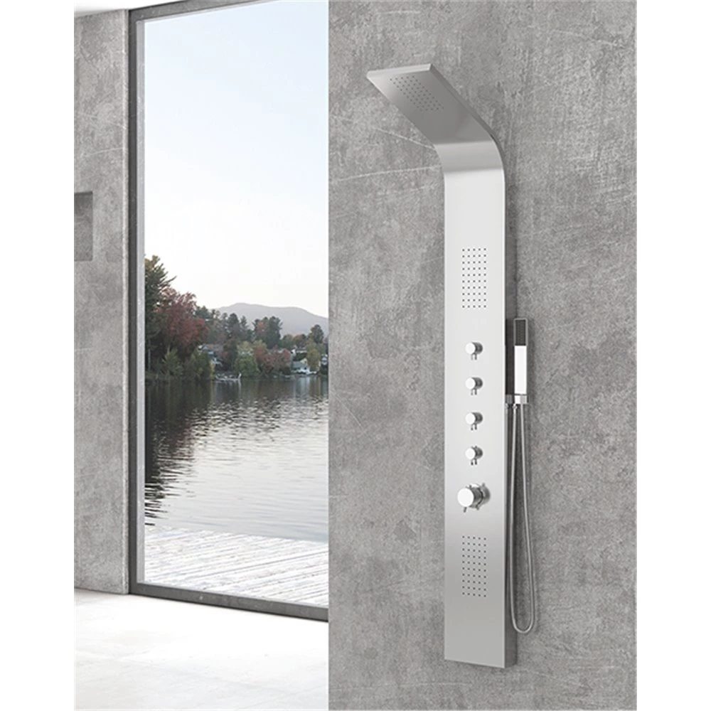 Στήλη ντούς υδρομασάζ KARAG GRANDE ELEA 9901 Inox 165x20 1 Στήλη ντούς υδρομασάζ KARAG GRANDE ELEA 9901 Inox 165x20