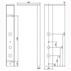 Στήλη ντουζ / υδρομασάζ KARAG ERATO S9221 Inox 133x18 -Λεκάνες Εκπτώσεις στήλη υδρομασάζ karag erato s9221 3