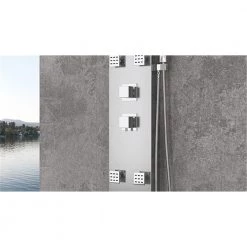 Στήλη ντους - Υδρομασάζ KARAG THALIA P5046 Χρωμέ 134x20 -Λεκάνες Εκπτώσεις στήλη υδρομασάζ karag thalia p5046 2