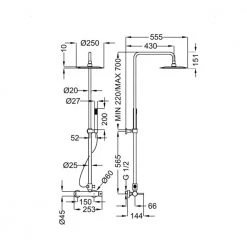Εξώφυλλο -Λεκάνες Εκπτώσεις σύστημα ντούζ αναμεικτικό ottone meloda air 15269 χρωμέ 1
