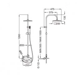 Εξώφυλλο -Λεκάνες Εκπτώσεις σύστημα ντούζ αναμεικτικό ottone meloda fix 15318 χρωμέ 1