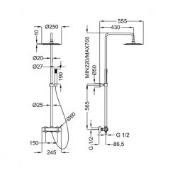 Εξώφυλλο -Λεκάνες Εκπτώσεις σύστημα ντούζ θερμοστατικό ottone meloda air 15250 χρωμέ 1