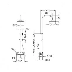 Εξώφυλλο -Λεκάνες Εκπτώσεις σύστημα ντούζ θερμοστατικό ottone meloda fix 15249 χρωμέ 1